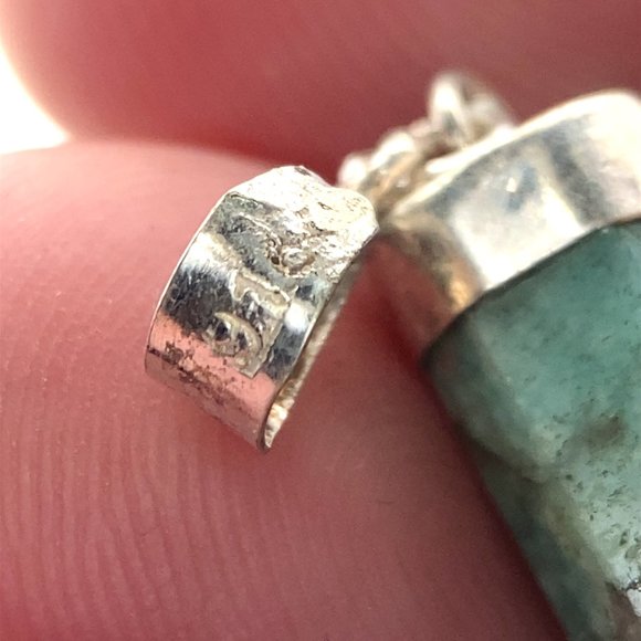 Amazonite 33.00ct Solid 925 Sterling Silver Pendant - Picture 3 of 7